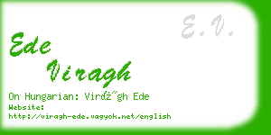 ede viragh business card